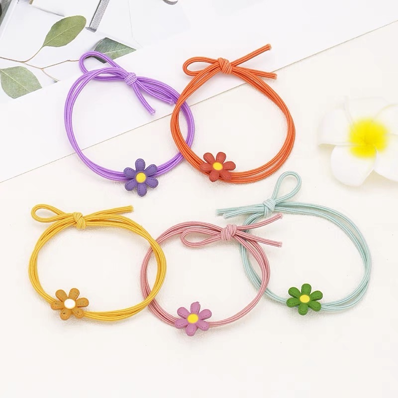 Dây cột tóc in hình hoa cúc Luli shoes dễ thương đáng yêu nhiều màu