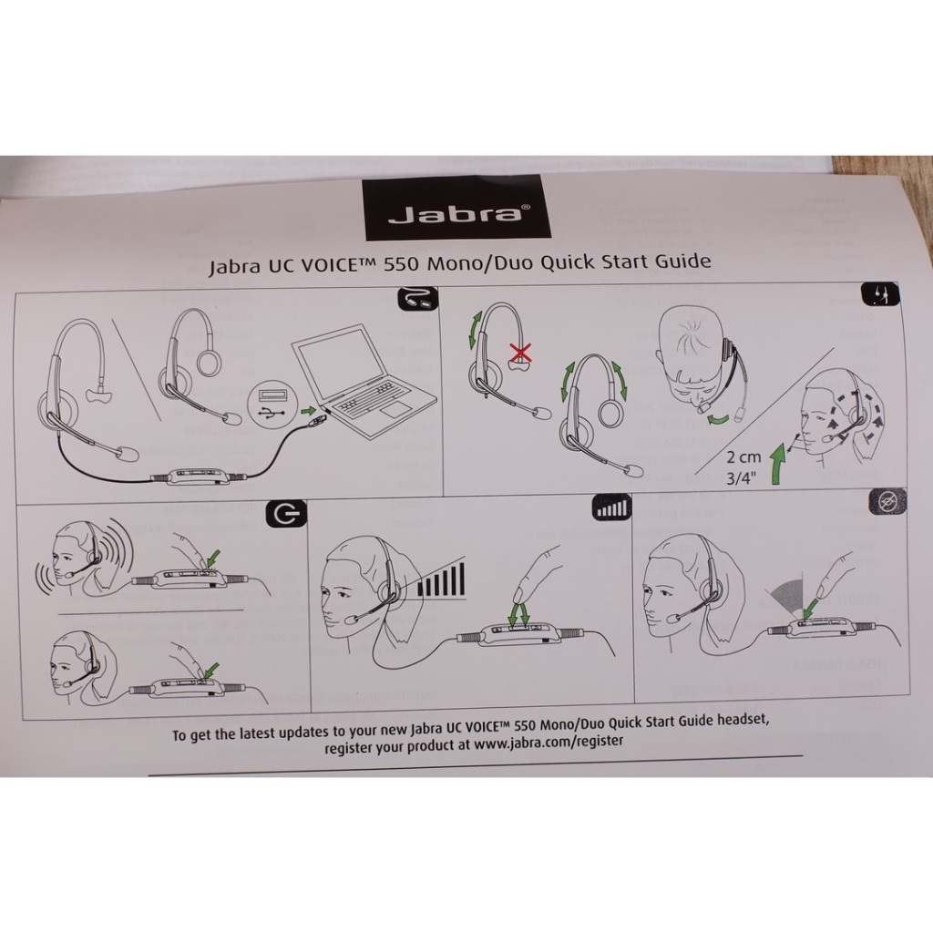 Tai Nghe Jabra UC Voice 550 Mono  Hàng Mới 100%, Bảo Hành 12 Tháng