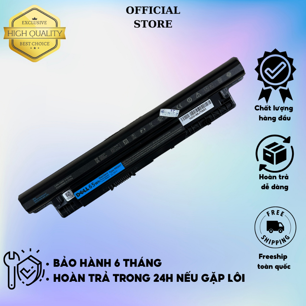 Pin ZIN Dell Inspiron 4 Cell, 6 Cell,  3421 3521 3878 15 3000 3542 3442 3437 3543 3537 N3437 N3537 3721 2521 5421 5437