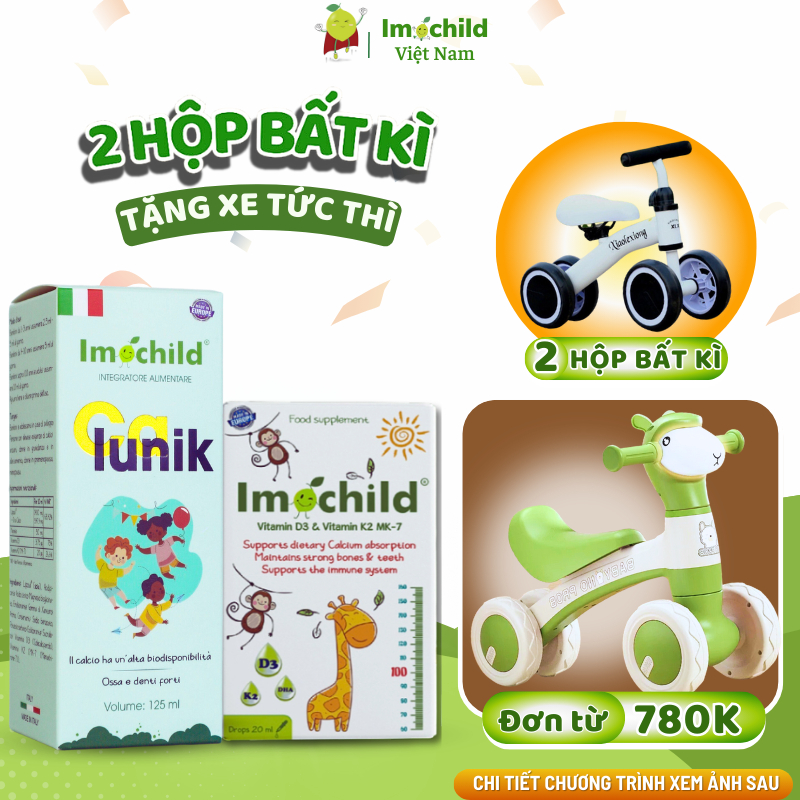 Vitamin D3 K2 MK7 và Canxi Sinh Học Calunik Giúp Bé Cao Lớn Vượt Trội - IMOCHILD
