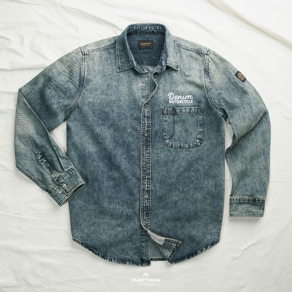 Áo Sơ Mi Denim BIRCH cổ điển DUSTYMAN - Form Regular Fit