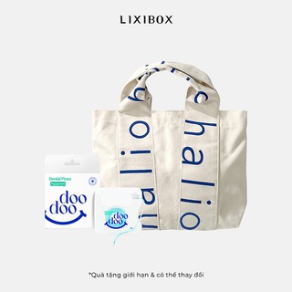 Combo Túi Halio canvas & Chỉ Nha Khoa doodoo Dental Floss 30m Peppermint