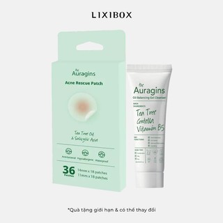  Combo The Auragins Acne Rescue Patch & Gel rửa mặt làm sạch sâu The Auragins