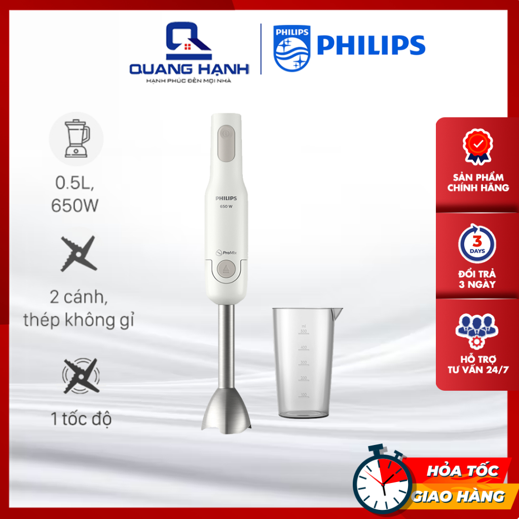 Máy xay sinh tố cầm tay Philips HR2534 ProMix 650W - Bảo hành 2 năm