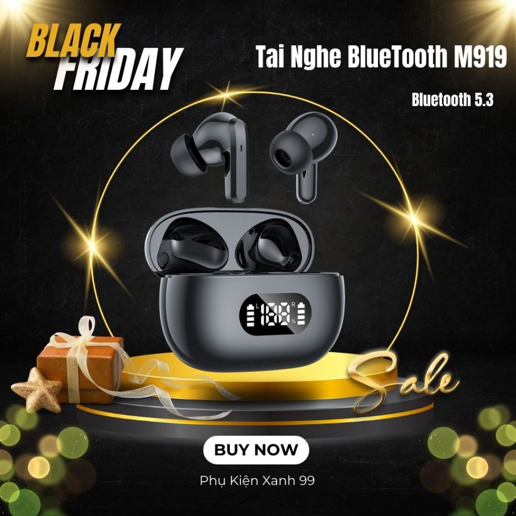 Sale Tai nghe bluetooth không dây TWS Air Pro M919 MAX Chống Nước Có Micro Chất Lượng Cao Pin Trâu