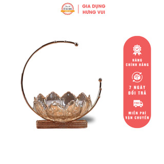 Khay mứt tết, khay đựng bánh kẹo, hoa quả, đồ ăn vặt. Khay Trang Trí, Đĩa đựng đồ thủy tinh hình vầng trăng sang trọng