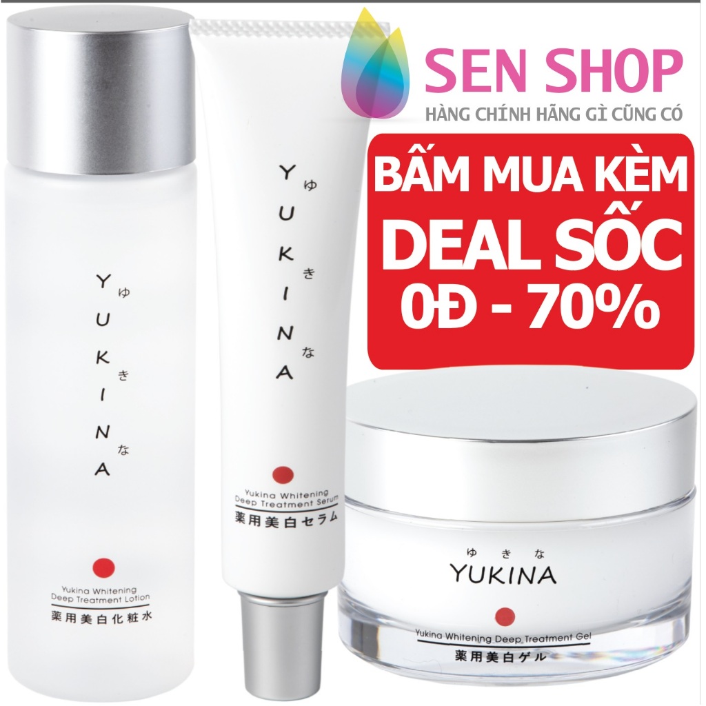 Bộ kem nám nhật Yukina Medicated Skincare bộ kem nám tàn nhang bộ nám yukina giúp trắng mịn, nâng cơ, săn chắc - Bộ 3 sp