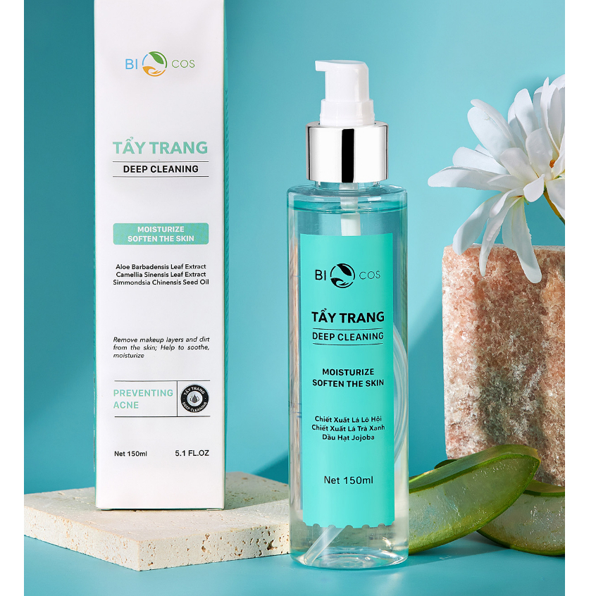 Nước Tẩy Trang BIOCOS 150ml - Chiết Xuất Thiên Nhiên Dưỡng Ẩm Mềm Da