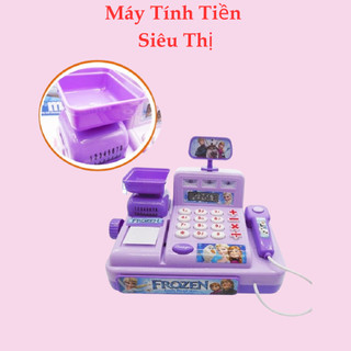 Đồ Chơi Máy Tính Tiền Cho Bé Máy Tính Tiền Siêu Thị Màu Tím Cho Bé Chơi Đồ Hàng Tập Làm Quen Với Toán Học