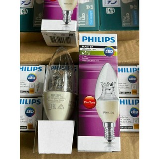 Q1 .Bóng đèn led Philips, Bóng led ớt dimer philips 6w, bóng đui E14 philips.