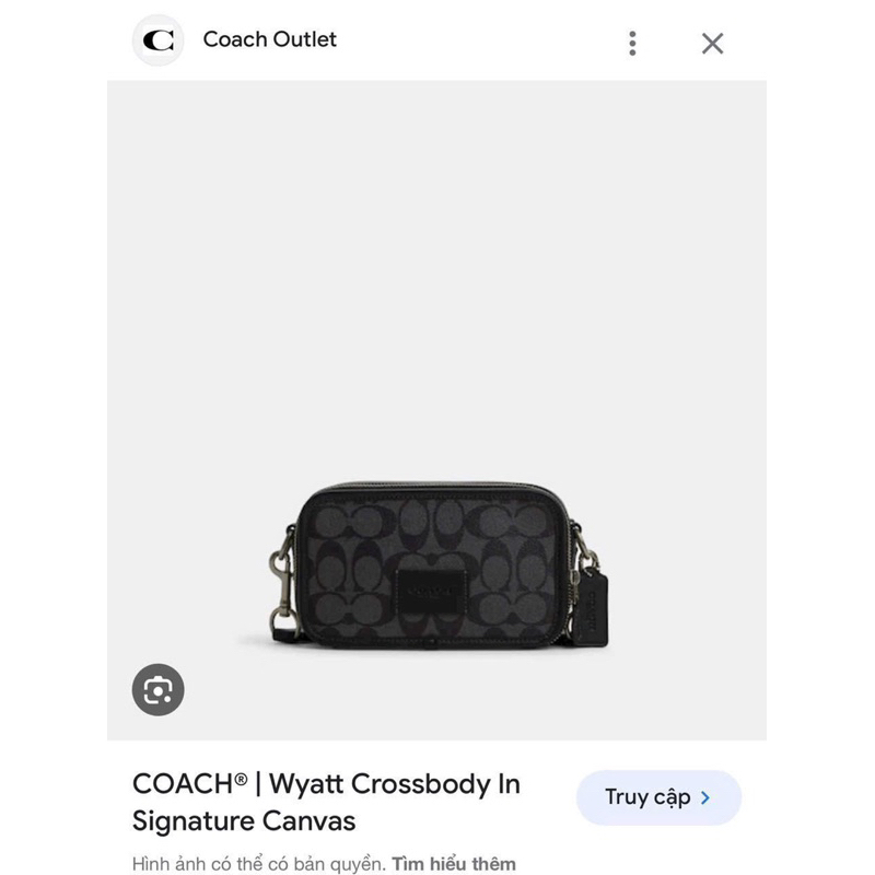 Túi nam Coach Wyatt Crossbody dáng đeo chéo mini
