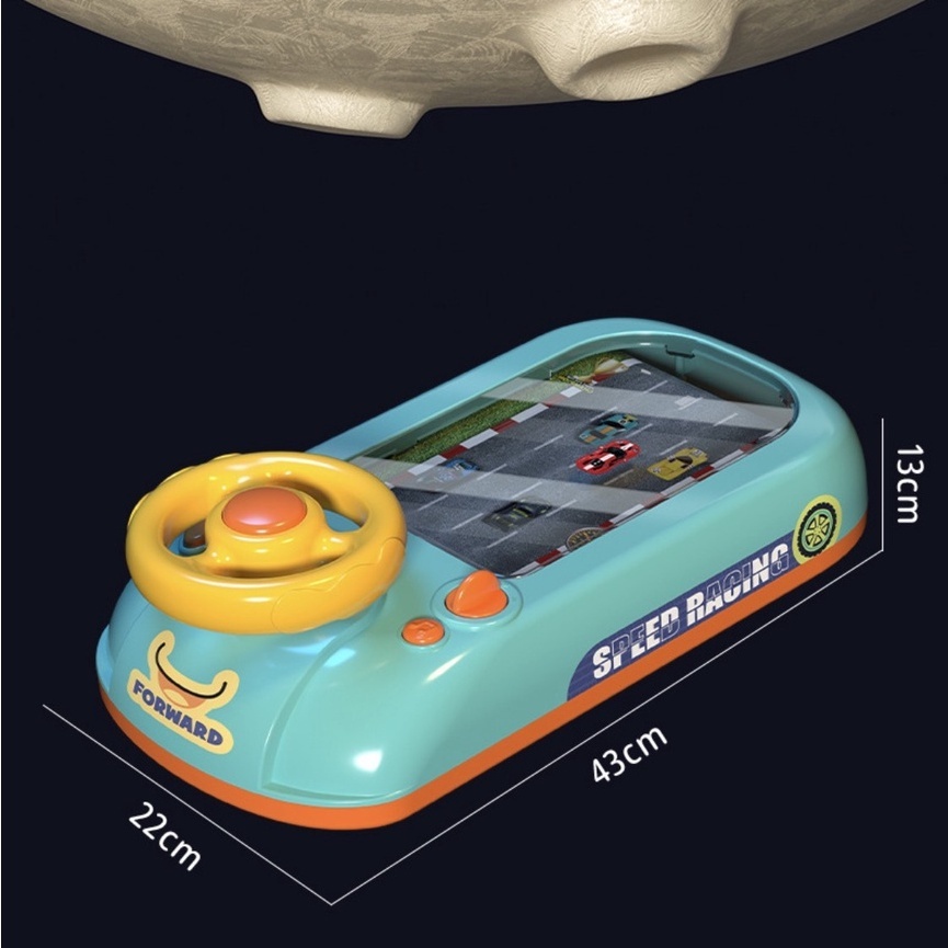 Đồ chơi game ô tô đường đua xe có màn hình chuyển động cho bé điều khiển vô lăng cho bé