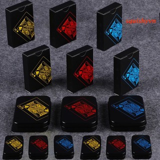 (mới về) Bài Tây Poker Nền Đen Cao Cấp Chọn Màu – 54 Lá Bài Tây Đen Bằng Nhựa PVC Chống Thấm Nước Chống Gãy Bài