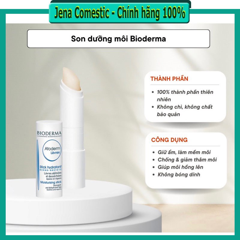 Son dưỡng môi B.I.O dưỡng ẩm làm mềm và ngừa thâm môi , dưỡng mềm chống nẻ - Jenacomestic