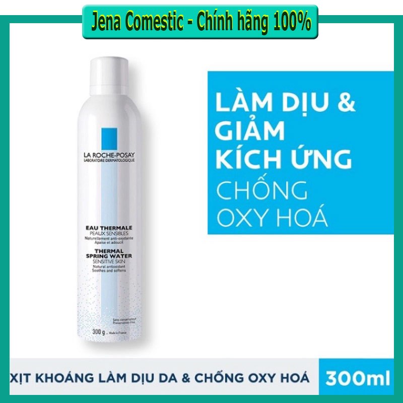 Xịt Khoáng LA ROCHE POSAY Thermal Spring Water 300ML làm sạch, dưỡng ẩm, làm dịu da nhạy cảm - Chính hãng Jena Comestic