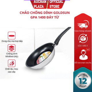 Chảo chống dính goldsun-gpa1400 đáy từ 3 lớp chất liệu inox, chảo nhiều kích cỡ (16/18/20/24/26/28cm