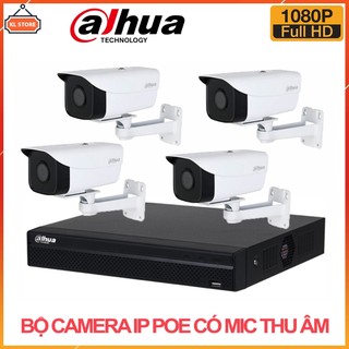 Bộ camera ip poe dahua 2mp full hd 1080p tích hợp mic thu âm