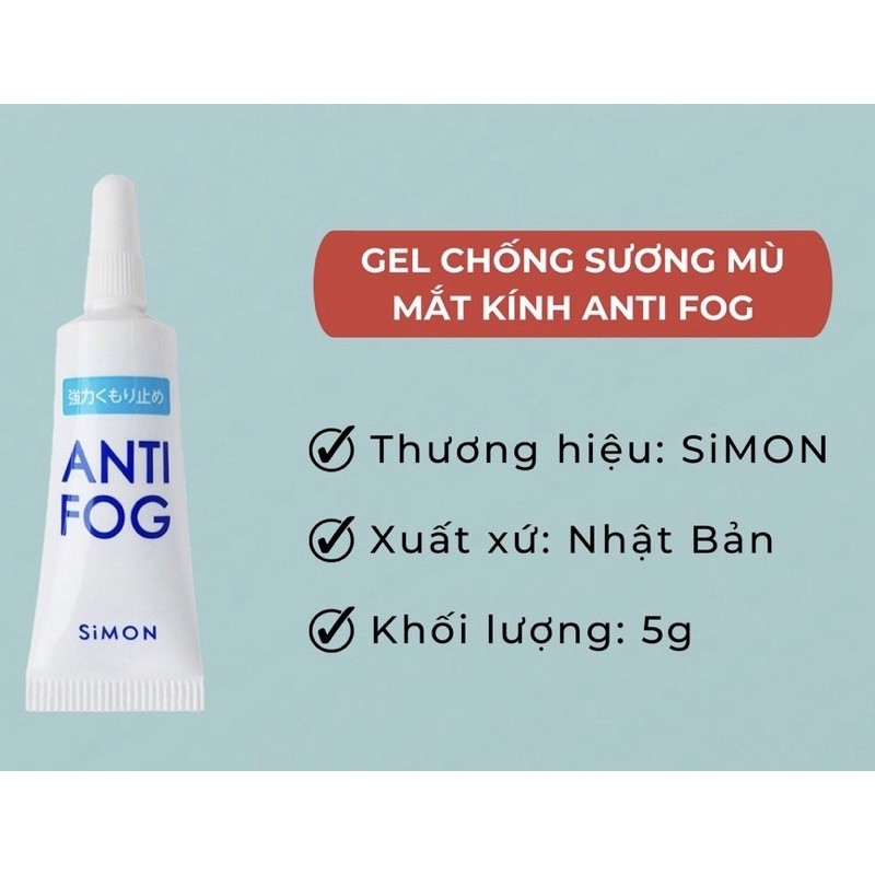Gel lau kính chống bám hơi nước , chống mờ sương ANTI FOG - Tokyoshopauth