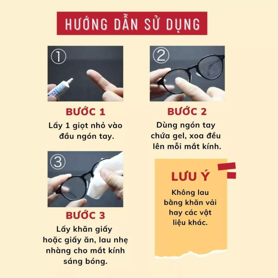 Gel lau kính chống bám hơi nước , chống mờ sương ANTI FOG - Tokyoshopauth