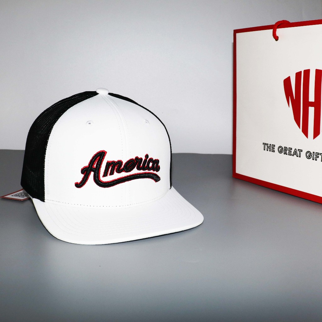 Nón Snapback NHS America Lưới Đen 2024.