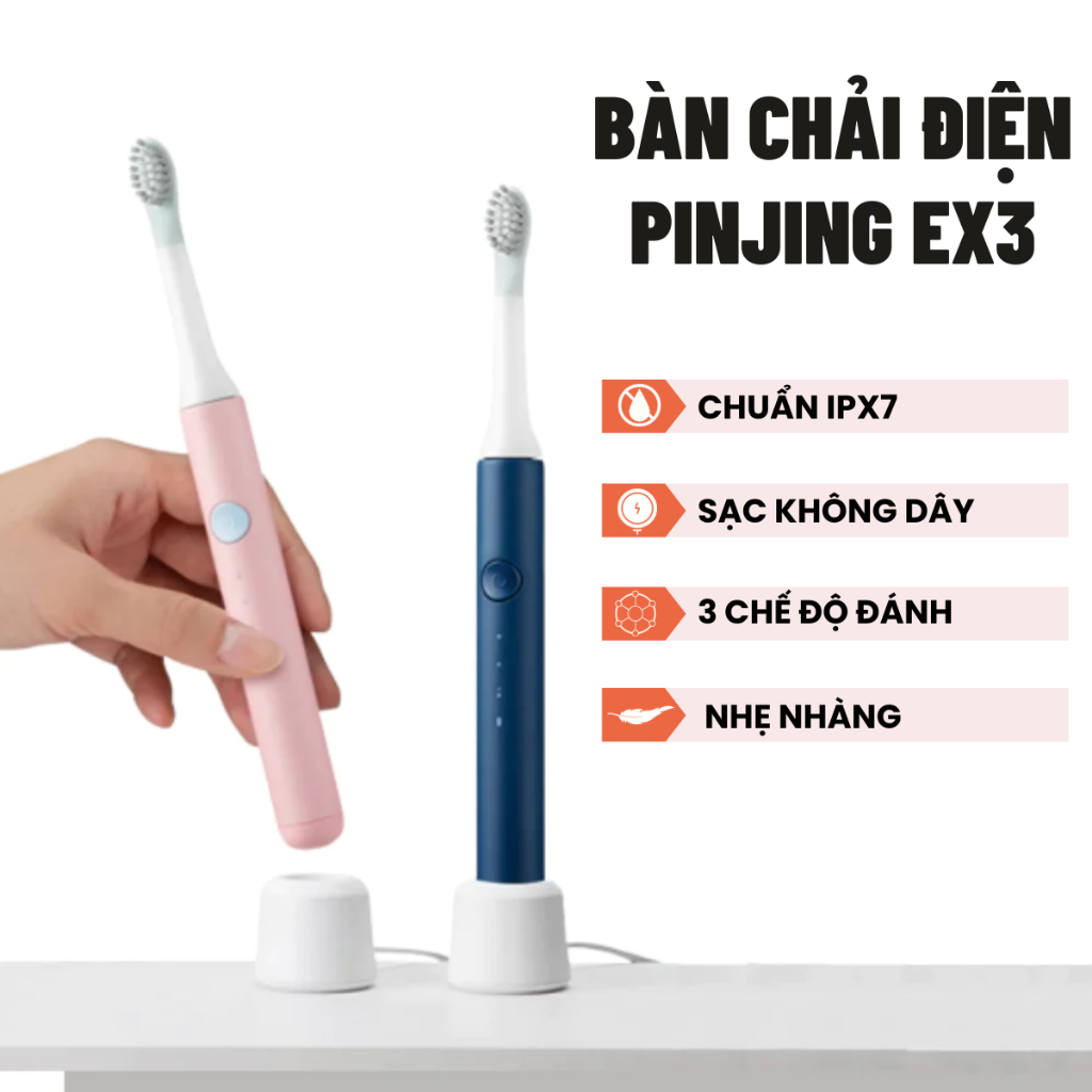 Bàn chải điện Xiaomi Pinjing EX3 - Bàn Chải Đánh Răng Xiaomi Sowhite EX3