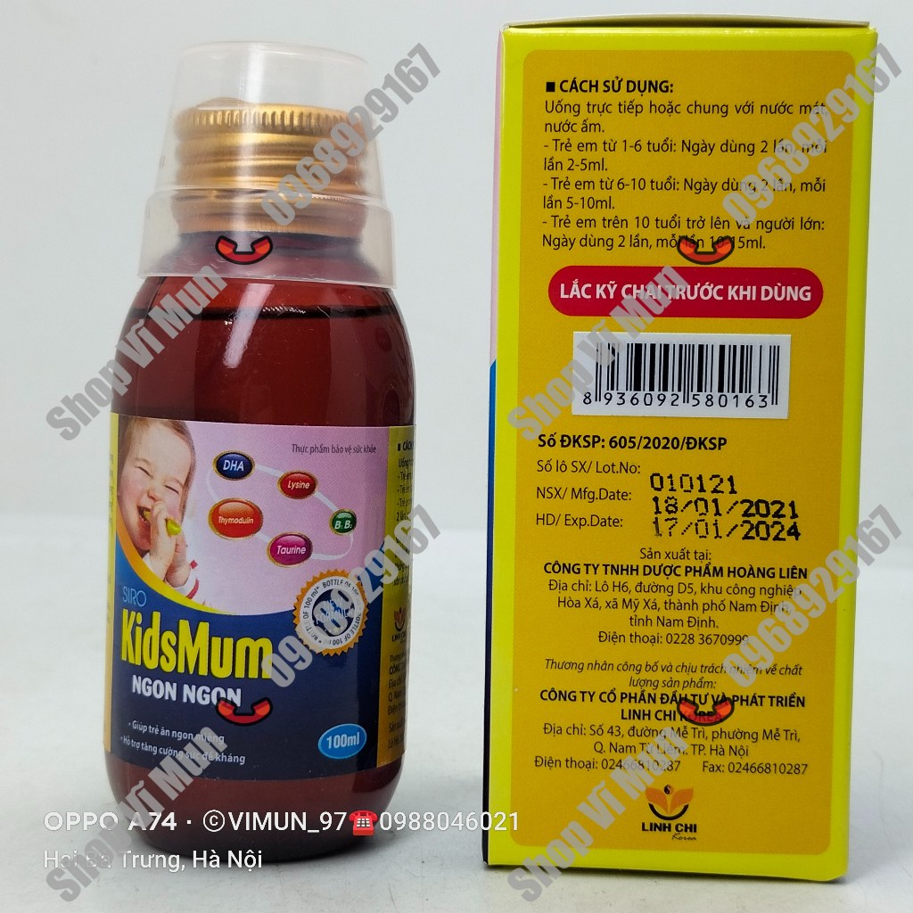 Siro Kidsmum Ngon Ngon 100ml - Siro dành cho trẻ biếng ăn