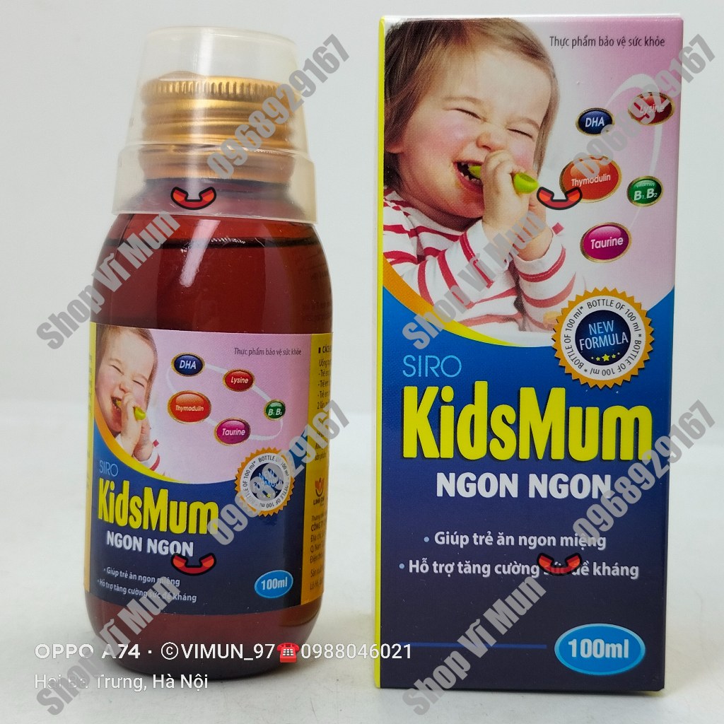 Siro Kidsmum Ngon Ngon 100ml - Siro dành cho trẻ biếng ăn