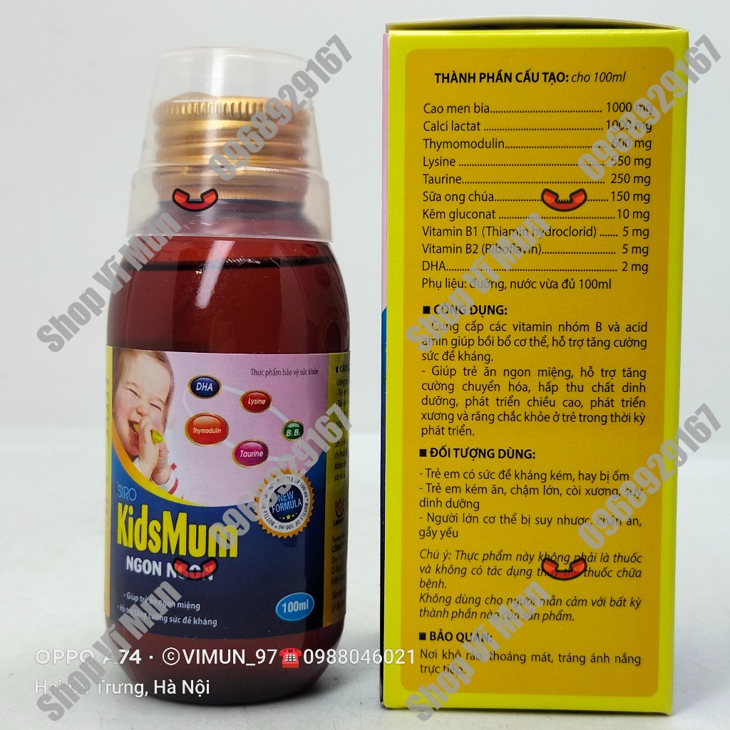 Siro Kidsmum Ngon Ngon 100ml - Siro dành cho trẻ biếng ăn