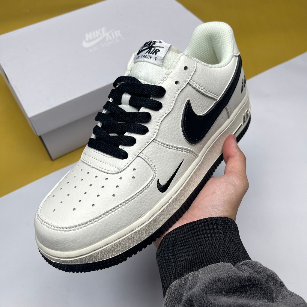 Giày AF1 07 Low Keep Fresh Beige Black, AF1 Kem Móc Đen - Than.Shoes