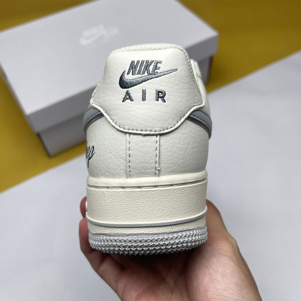 Giày AF1 07 Low Keep Fresh Beige Black, AF1 Kem Móc Xám Phản Quang - Than.Shoes