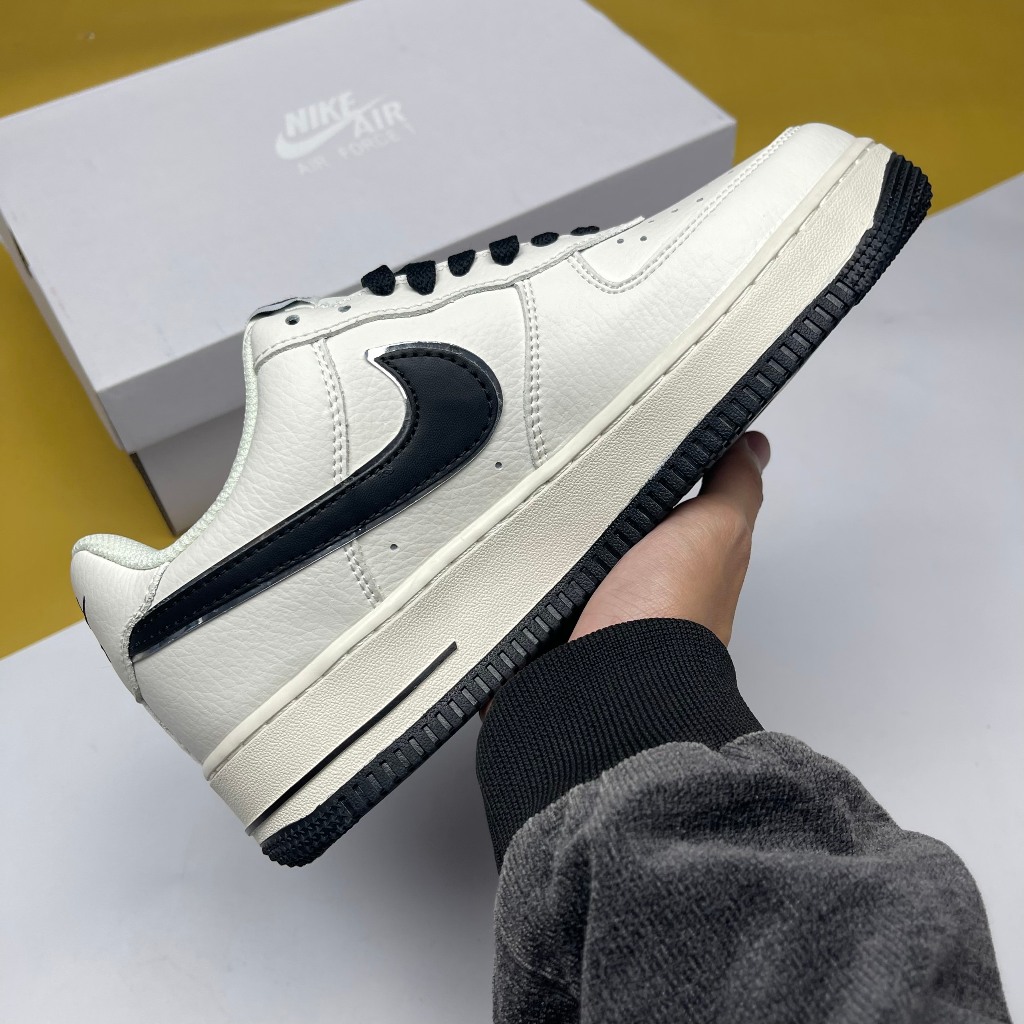 Giày AF1 07 Low Keep Fresh Beige Black, AF1 Kem Móc Đen - Than.Shoes