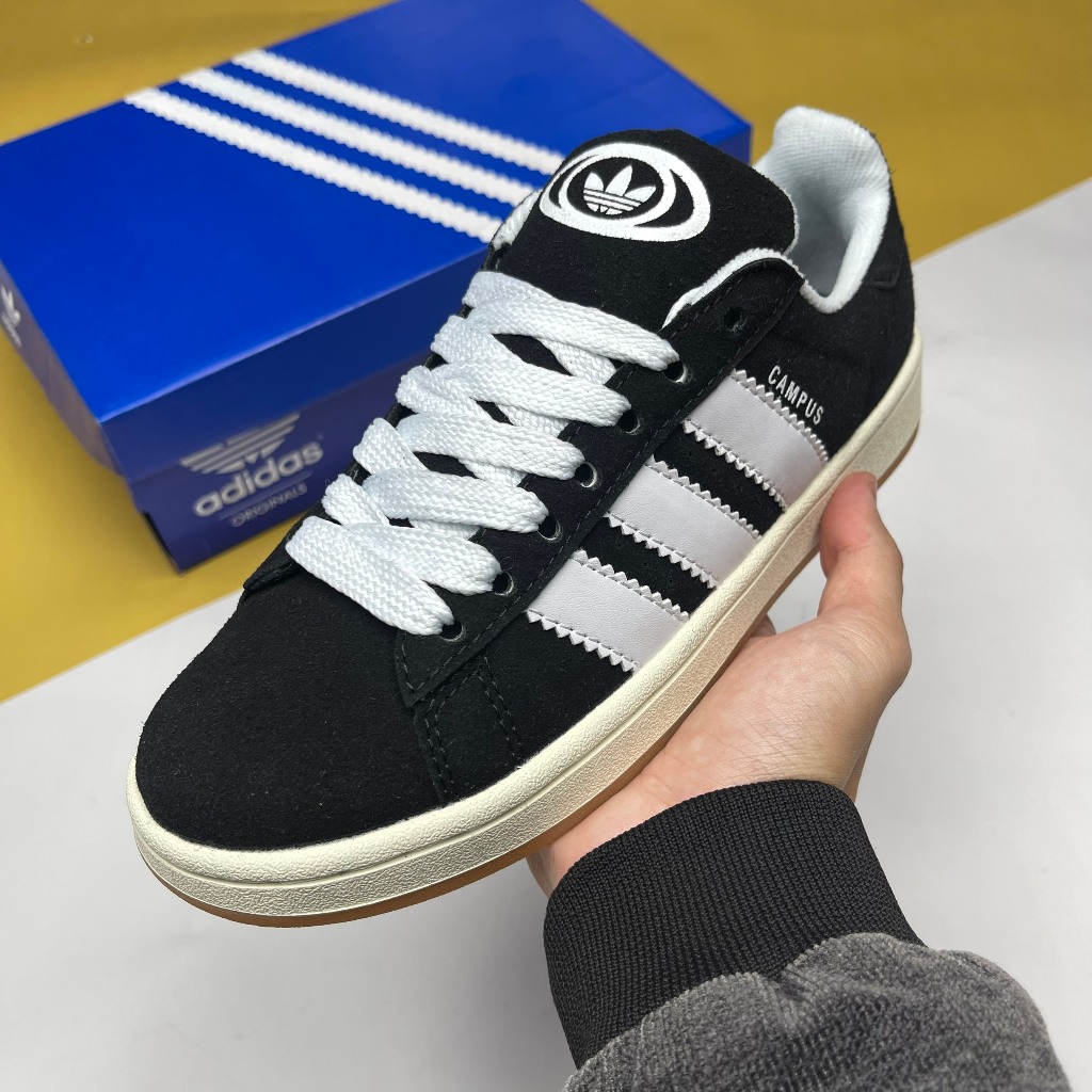 Giày Campus 00s Black Cloud White, Campus Đen Sọc Trắng - Than.Shoes