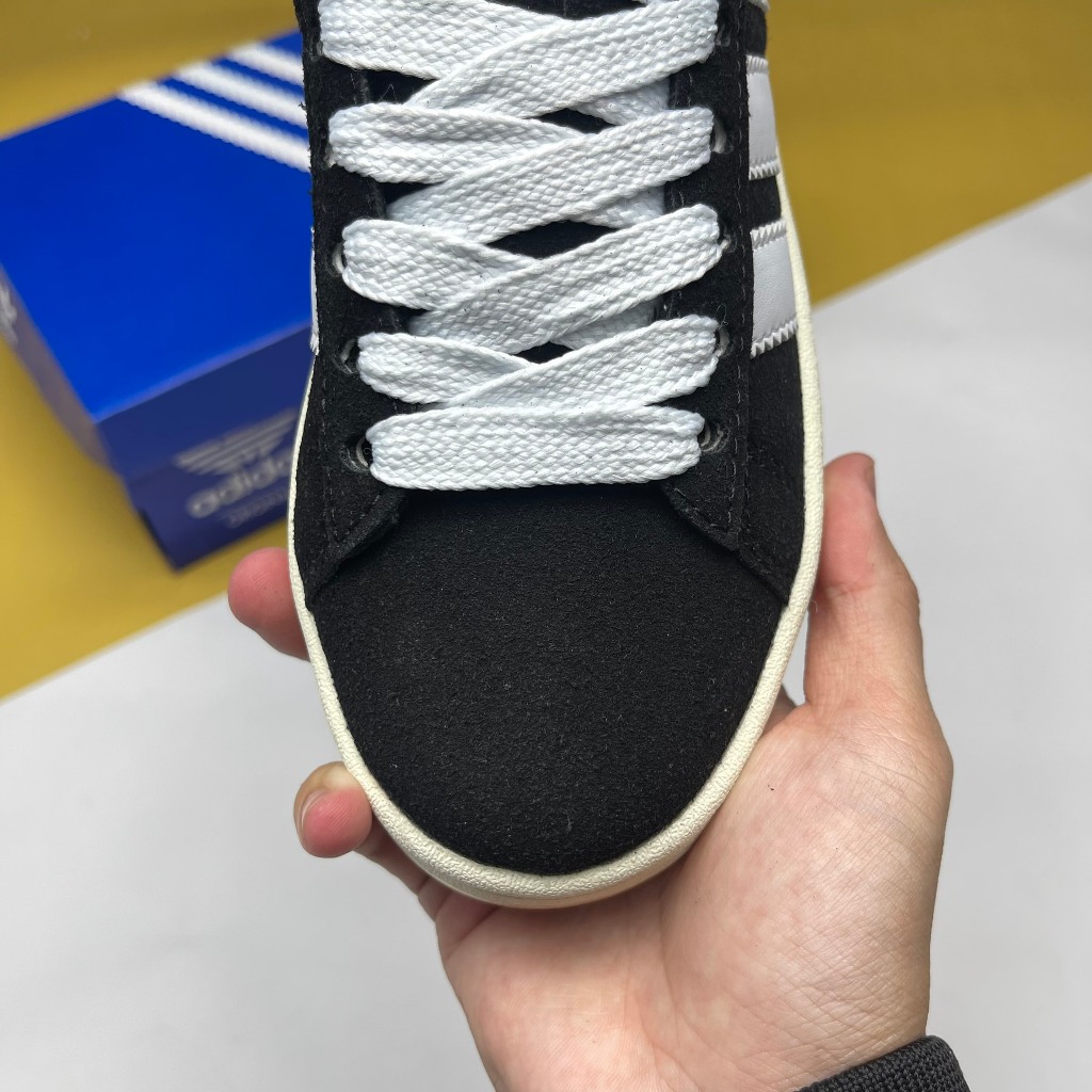 Giày Campus 00s Black Cloud White, Campus Đen Sọc Trắng - Than.Shoes