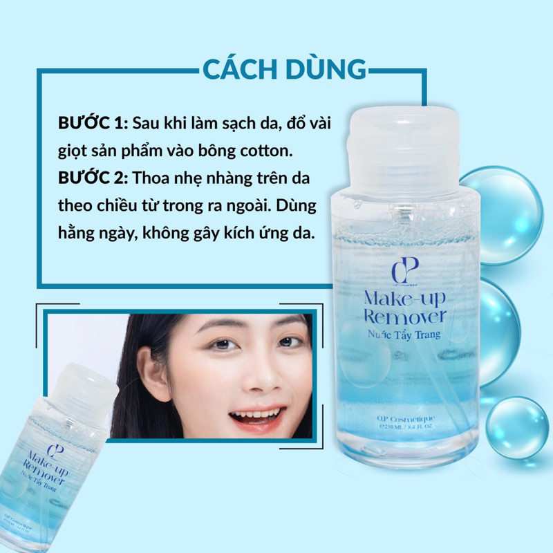 Nước Tẩy Trang Làm Sạch Sâu Dịu Nhẹ Cho Da Q.P Cosmétique 300ml