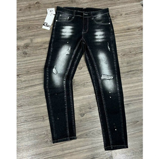 quần bò jean nam dài dsq đen xanh rách gối kiểu,chất jean co giãn tốt chuẩn form giá rẻ