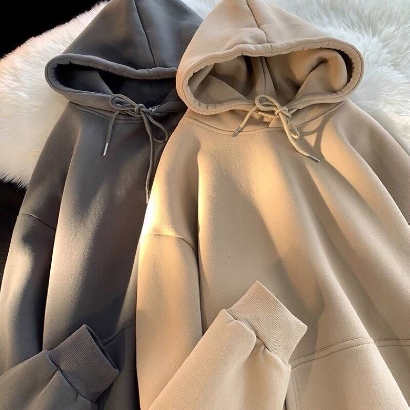 Áo hoodie form rộng tay bồng trơn