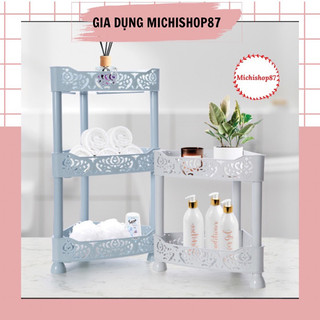 Kệ góc hoa 2 tầng, 3 tầng nhựa Việt Nhật đa năng, Kệ để nhà tắm, nhà bếp đựng gia vị, ấm chén - MS5525
