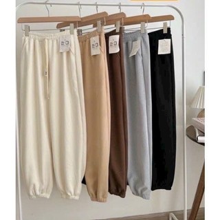 Quần jogger thể thao unisex chất nỉ tăm dày mềm mịn