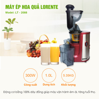 Máy ép chậm hoa quả trục đứng Lorente LT-2088