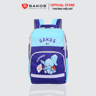 Balo Học Sinh Thời Trang SAKOS SNAPPY - Họa Tiết Dễ Thương, Siêu Nhẹ, Chống Gù, Bảo Vệ Đôi Vai Và Cột Sống Của Trẻ