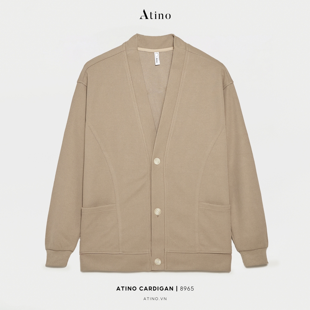 Áo Khoác Cardigan nam mùa đông ATINO dày dặn ấp áp thời trang Hàn Quốc form Regular AK3.8965