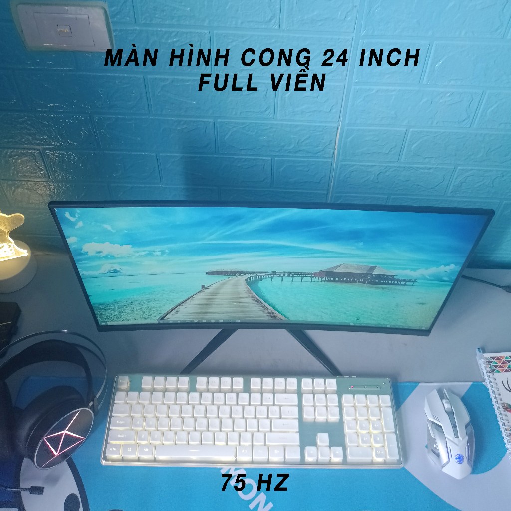 Màn hình máy tính PC Phantom snake tấm nền IPS 24inch 75Hz mới fullbox thiết kế tràn viền