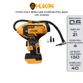 THÂN MÁY BƠM HƠI CHẠY PIN ĐA NĂNG HUKAN Z1000 DÙNG BƠM LỐP Ô TÔ, XE ĐẠP, XE MÁY, PHAO BƠI, ĐỆM KHÍ