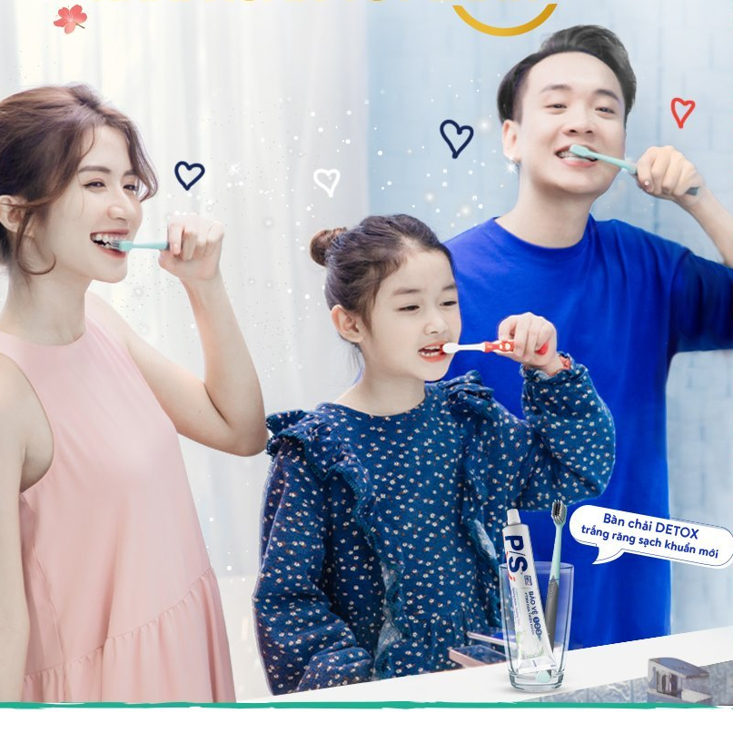 Bàn Chải Đánh Răng P/S Detox Sáng Răng Baking Soda&Silver Charcoal  và Lông Tơ Siêu Mềm