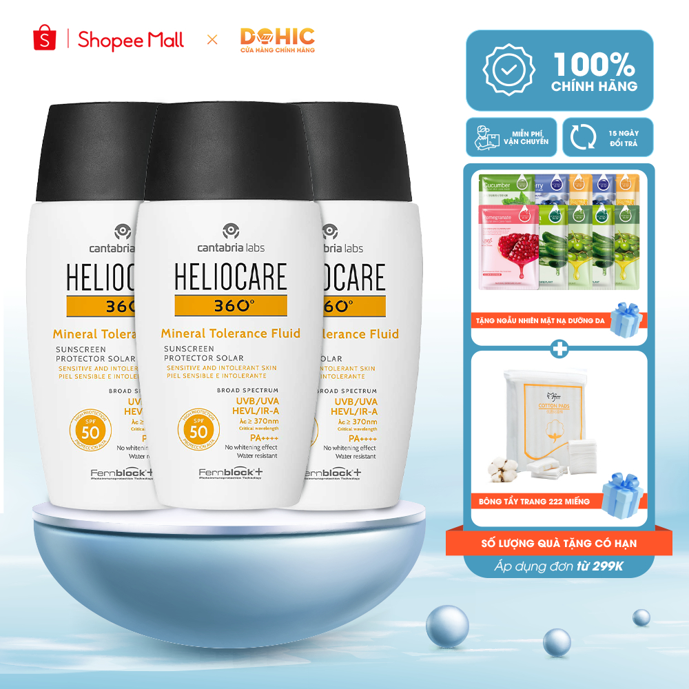 Kem chống nắng Heliocare 360 SPF 50 không dầu mỏng nhẹ không nhờn dính 50ml