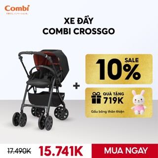 Xe đẩy Combi CrossGo 4 bánh quay tự động cho bé từ sơ sinh tới 3 tuổi hàng chính hãng bảo hành 2 năm