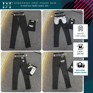 Quần Jeans Nam Dsq Đen Khoá Dọc Ống Siêu Hot - Quần Bò Nam Dsq Chất Đẹp
