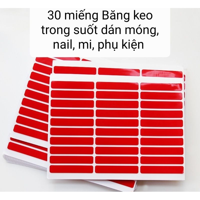 Băng keo đỏ, Băng dính nail, Băng dính hai mặt, băng keo trong suốt, keo dán hộp