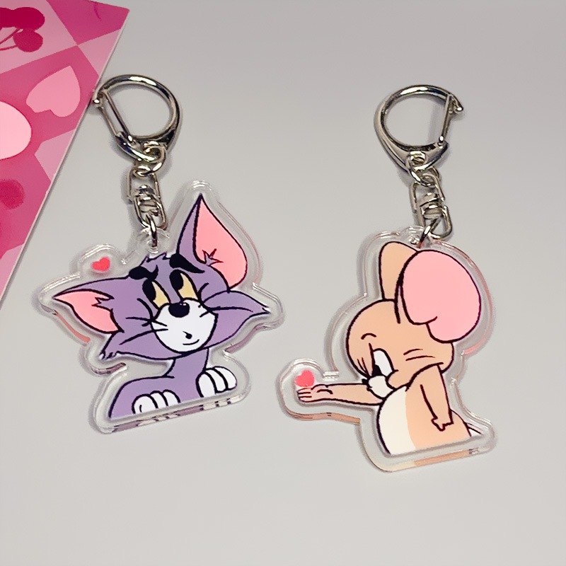 Móc Khóa Cặp Đôi Tom và Jerry Bằng Nhựa Acrylic Dễ Thương SPM