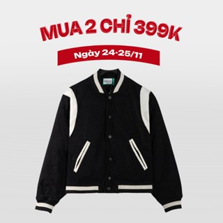 Áo khoác varsity jacket nhung tăm Teddy signature